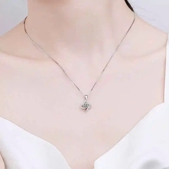 Dây Chuyền ESME ESHK031 Kim Cương Đá Moissanite Bạc 925 Xi Kim 5 lớp
