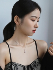 Dây Chuyền ESME ESHK003 Kim Cương Đá Moissanite Bạc 925 Xi Kim 5 lớp