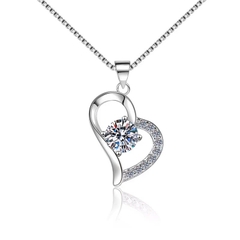 Dây Chuyền ESME ESHK027 Kim Cương Đá Moissanite Bạc 925 Xi Kim 5 lớp