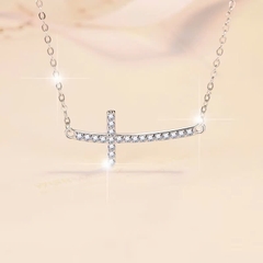 Dây Chuyền ESME ESHK081 Kim Cương Đá Moissanite Bạc 925 Xi Kim 5 lớp