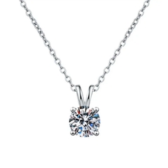 Dây Chuyền ESME ESHK082 Kim Cương Đá Moissanite Bạc 925 Xi Kim 5 lớp