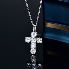 Dây Chuyền ESME ESDZ001 Kim Cương Đá Moissanite Bạc 925 Xi Kim 5 lớp