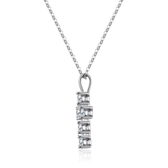 Dây Chuyền ESME ESDZ001 Kim Cương Đá Moissanite Bạc 925 Xi Kim 5 lớp
