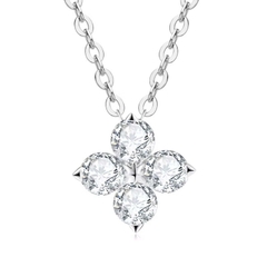 Dây Chuyền ESME ESDZ006 Kim Cương Đá Moissanite Bạc 925 Xi Kim 5 lớp