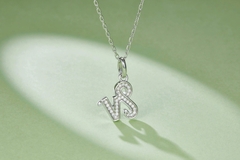 Dây Chuyền ESME ESHK0087 Capricorn Kim Cương Đá Moissanite Bạc 925 Xi Kim 5 lớp