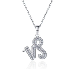 Dây Chuyền ESME ESHK0087 Capricorn Kim Cương Đá Moissanite Bạc 925 Xi Kim 5 lớp