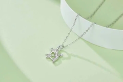 Dây Chuyền ESME ESHK0087 Sagittarius Kim Cương Đá Moissanite Bạc 925 Xi Kim 5 lớp