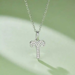 Dây Chuyền ESME ESHK0087 Aries Kim Cương Đá Moissanite Bạc 925 Xi Kim 5 lớp