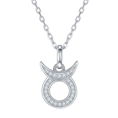 Dây Chuyền ESME ESHK0087 - Taurus Kim Cương Đá Moissanite Bạc 925 Xi Kim 5 lớp