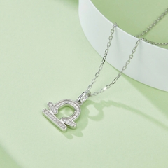 Dây Chuyền ESME ESHK0087 Libra Kim Cương Đá Moissanite Bạc 925 Xi Kim 5 lớp