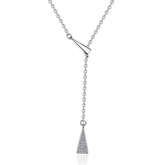 Dây Chuyền ESME ESHK086 Kim Cương Đá Moissanite Bạc 925 Xi Kim 5 lớp