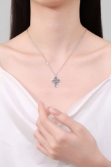 Dây Chuyền ESME ESHK0088 Kim Cương Đá Moissanite Bạc 925 Xi Kim 5 lớp