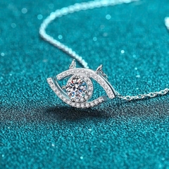 Dây Chuyền ESME ESHK041 Kim Cương Đá Moissanite Bạc 925 Xi Kim 5 lớp