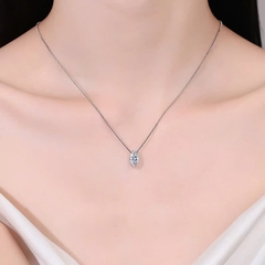 Dây Chuyền ESME ESHK0095 Kim Cương Đá Moissanite Bạc 925 Xi Kim 5 lớp