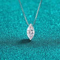 Dây Chuyền ESME ESHK0095 Kim Cương Đá Moissanite Bạc 925 Xi Kim 5 lớp