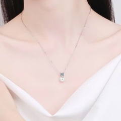 Dây Chuyền ESME ES0009 Kim Cương Đá Moissanite Bạc 925 Xi Kim 5 lớp