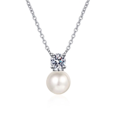 Dây Chuyền ESME ES0009 Kim Cương Đá Moissanite Bạc 925 Xi Kim 5 lớp