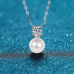 Dây Chuyền ESME ES0009 Kim Cương Đá Moissanite Bạc 925 Xi Kim 5 lớp