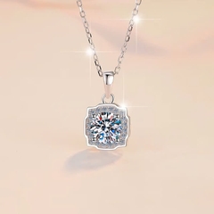 Dây Chuyền ESME ESHK0096 Kim Cương Đá Moissanite Bạc 925 Xi Kim 5 lớp