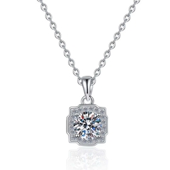 Dây Chuyền ESME ESHK0096 Kim Cương Đá Moissanite Bạc 925 Xi Kim 5 lớp