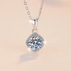 Dây Chuyền ESME ESHK0094 Kim Cương Đá Moissanite Bạc 925 Xi Kim 5 lớp
