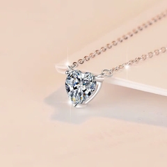 Dây Chuyền ESME ESHK0099 Kim Cương Đá Moissanite Bạc 925 Xi Kim 5 lớp