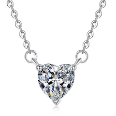 Dây Chuyền ESME ESHK0099 Kim Cương Đá Moissanite Bạc 925 Xi Kim 5 lớp