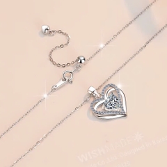 Dây Chuyền ESME ESHK0100 Kim Cương Đá Moissanite Bạc 925 Xi Kim 5 lớp