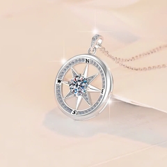 Dây Chuyền ESME ESHK0102 Kim Cương Đá Moissanite Bạc 925 Xi Kim 5 lớp