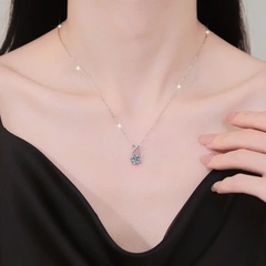 Dây Chuyền ESME ESHK0104 Kim Cương Đá Moissanite Bạc 925 Xi Kim 5 lớp