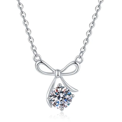 Dây Chuyền ESME ESHK0103 Kim Cương Đá Moissanite Bạc 925 Xi Kim 5 lớp
