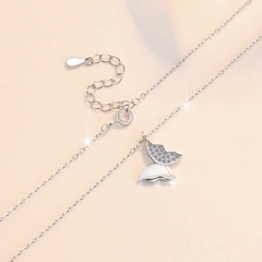 Dây Chuyền ESME ESHK0112 Kim Cương Đá Moissanite Bạc 925 Xi Kim 5 lớp