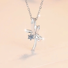 Dây Chuyền ESME ESHK0109 Kim Cương Đá Moissanite Bạc 925 Xi Kim 5 lớp
