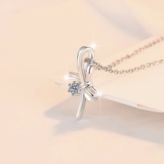 Dây Chuyền ESME ESHK0109 Kim Cương Đá Moissanite Bạc 925 Xi Kim 5 lớp