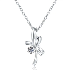 Dây Chuyền ESME ESHK0109 Kim Cương Đá Moissanite Bạc 925 Xi Kim 5 lớp