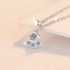 Dây Chuyền ESME ESHK0107 Kim Cương Đá Moissanite Bạc 925 Xi Kim 5 lớp