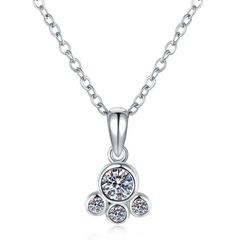 Dây Chuyền ESME ESHK0107 Kim Cương Đá Moissanite Bạc 925 Xi Kim 5 lớp