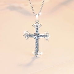 Dây Chuyền ESME ESHK0108 Kim Cương Đá Moissanite Bạc 925 Xi Kim 5 lớp