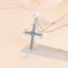 Dây Chuyền ESME ESHK0108 Kim Cương Đá Moissanite Bạc 925 Xi Kim 5 lớp