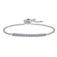 Vòng Tay ESME ESSL010 Kim Cương Đá Moissanite Bạc 925 Xi Kim 5 lớp
