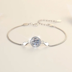 Vòng Tay ESME ESSL001 Kim Cương Đá Moissanite Bạc 925 Xi Kim 5 lớp