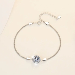 Vòng Tay ESME ESSL001 Kim Cương Đá Moissanite Bạc 925 Xi Kim 5 lớp