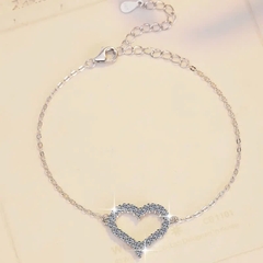 Vòng Tay ESME ESSL026 Kim Cương Đá Moissanite Bạc 925 Xi Kim 5 lớp