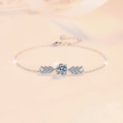 Vòng Tay ESME ESSL0033 Kim Cương Đá Moissanite Bạc 925 Xi Kim 5 lớp