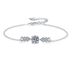 Vòng Tay ESME ESSL0033 Kim Cương Đá Moissanite Bạc 925 Xi Kim 5 lớp