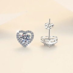 Bông Tai ESME ESES001 Kim Cương Đá Moissanite Bạc 925 Xi Kim 5 lớp