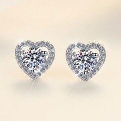 Bông Tai ESME ESES001 Kim Cương Đá Moissanite Bạc 925 Xi Kim 5 lớp