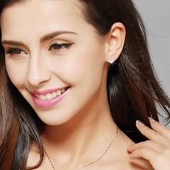 Bông Tai ESME ESES010 Kim Cương Đá Moissanite Bạc 925 Xi Kim 5 lớp