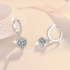 Bông Tai ESME ESES030 Kim Cương Đá Moissanite Bạc 925 Xi Kim 5 lớp