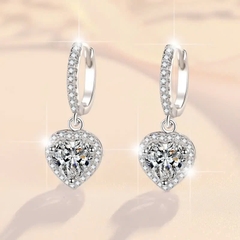 Bông Tai ESME ESES030 Kim Cương Đá Moissanite Bạc 925 Xi Kim 5 lớp